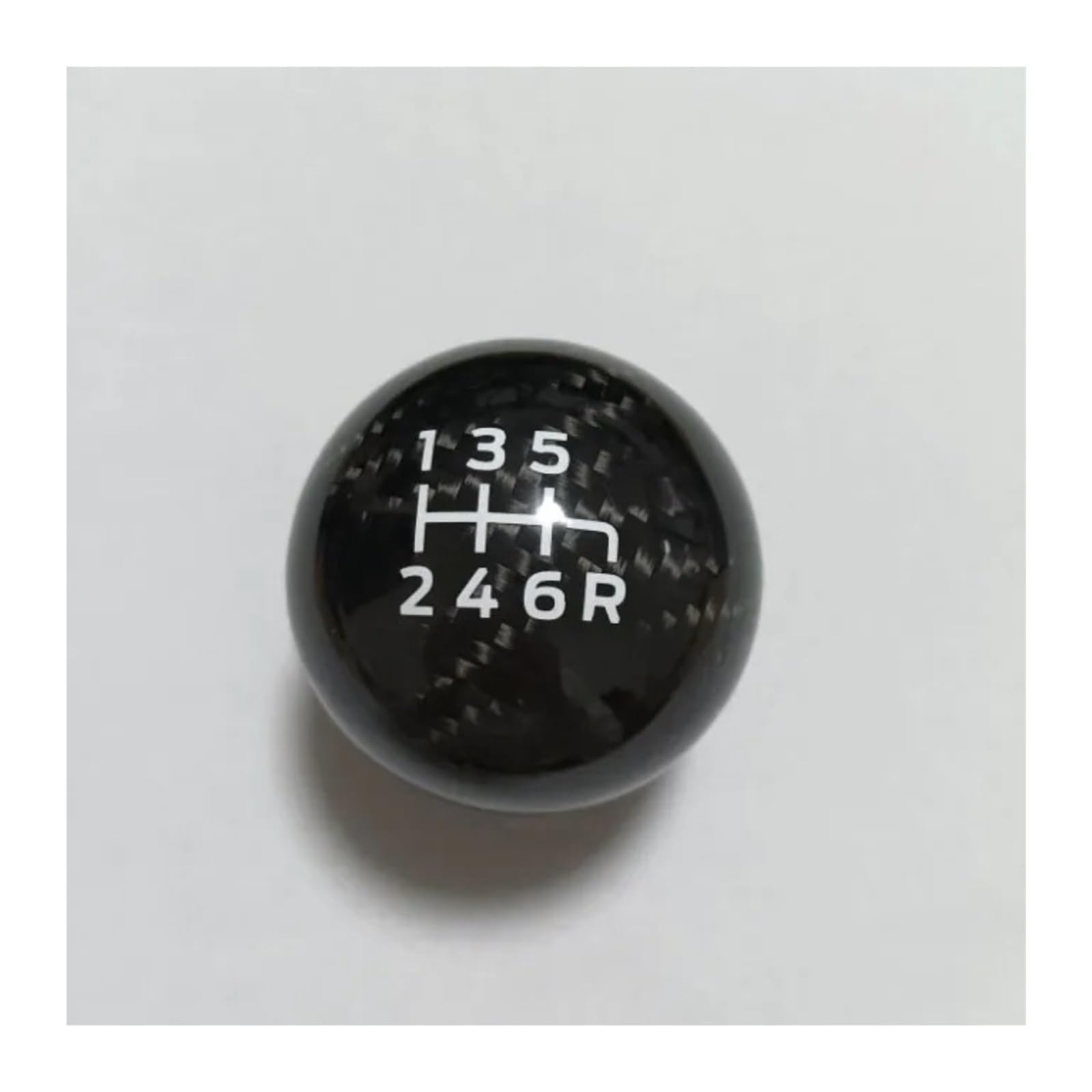XEXJHQQ Gear Stick Knob for Focus for Fiesta RS ST Car Manual Transmission 6 Speed Racing Carbon Fiber Gear Shift Knob(6 Speed R L)