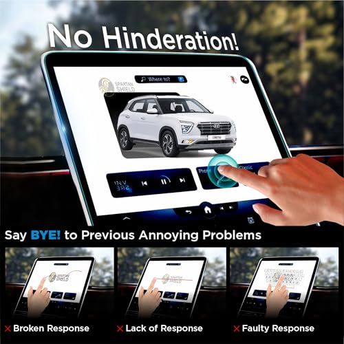 Image of Spartan Shield Screen Guard For HYUNDAI CRETA [2020-2023] || 8 Inch Infotainment Protector || EX, S & S+ Knight Edition || Scratch Resistant || Creta Facelift Car Display Accessories [Not Tempered Glass] (Creta [2020-2023])