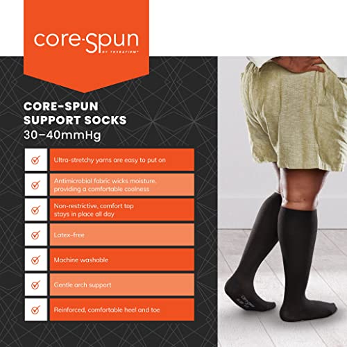 Core-Spun 30-40mmHg Firm Graduated Compression Support Knee High Socks4