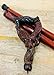 Wooden Walking Cane, Fashionable Crutch for Men and Women, Wood Cane with Carved Grip Handle, Exquisite Carving Eagle and fiish Walking Sticks as Gift, Retro, Ergonomic, Handmade (Brown)