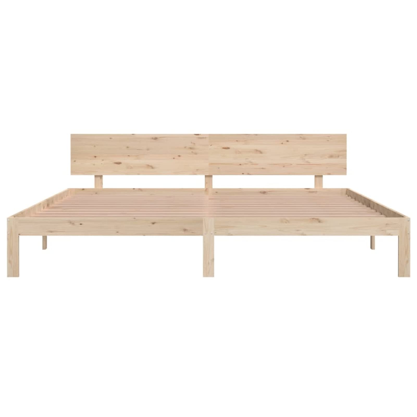 BAZZI Letto Matrimoniale/Letto Una Piazza, Giroletto in Legno Massello di Pino 200x200 cm