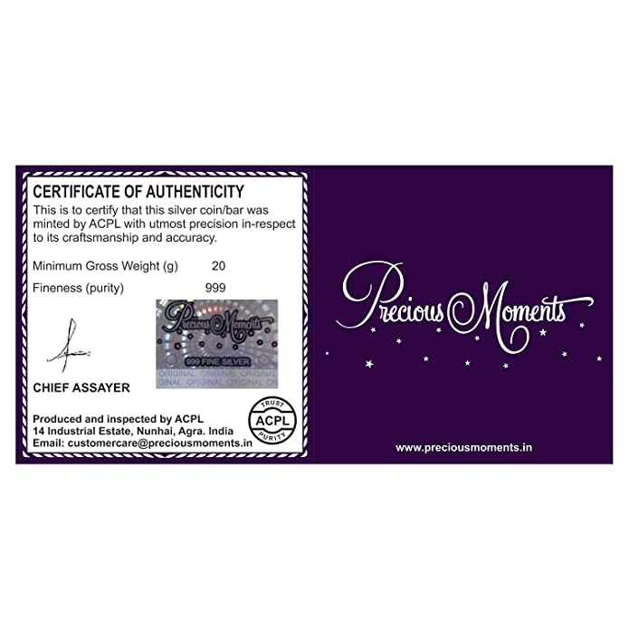Image of Precious Moments Radha Krishna Silver Coin 10 Gram | 20 Gram | 50 Gram | 100 Gram BIS Hallmarked Round Square Flower Shaped 999 Purity with Gift Box by ACPL