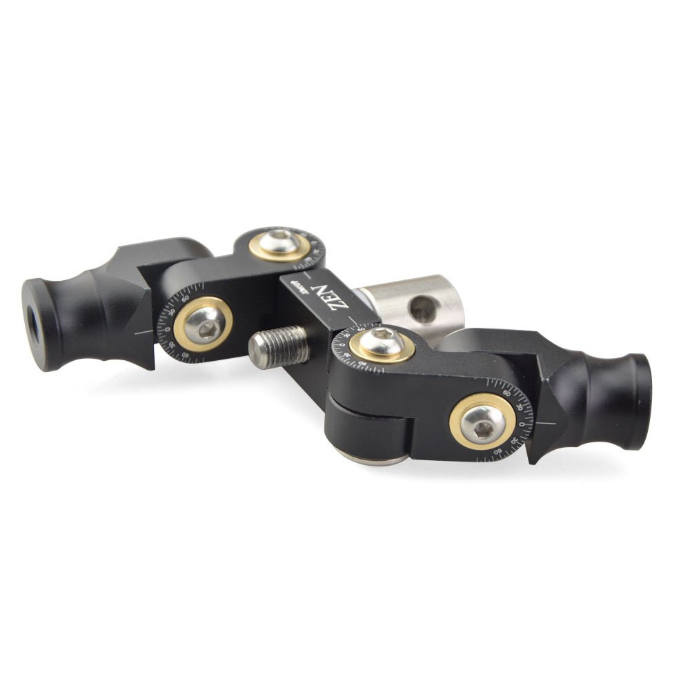 Tir à l'arc V-Bar Double Side Déconnexion Rapide Réglable pour Stabilisateurs à Arc Recourbé Composé Amortisseur de Vibration (Noir)
