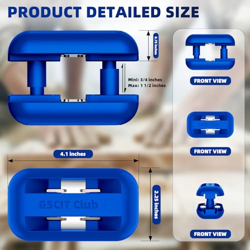 Image of GSCIT Club Edge Banding Trimmer, With Tungsten Carbide Blades, Hand Planer Edge Bander for Burrs,Edge Corner Planer,Wood Chamfering Fillet Scraper,Edge Banding Cutter for PVC ABS Melamine (Blue)