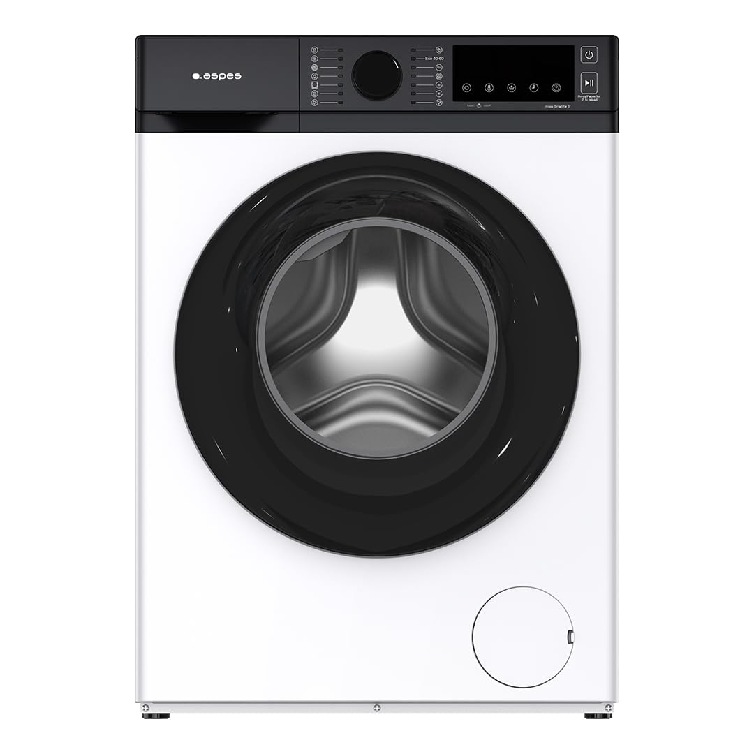 Aspes Washing Machine 7 kg Front Load, White, AL7205AIDV. 1200W, 1200 rpm, Inverter Motor, 14 Programs, Eco-logic System, Diamond Drum, Energy Efficiency Class A