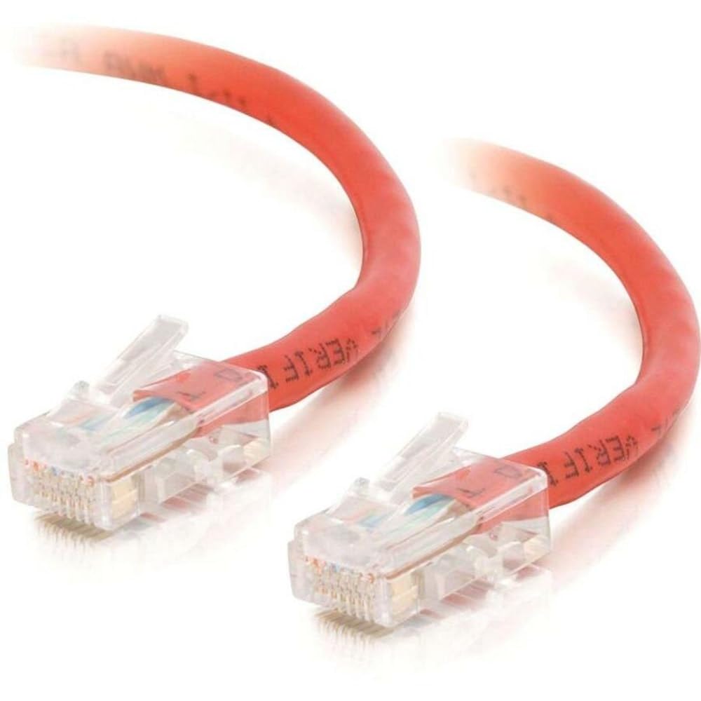 C2G 24503 Cat5e Crossover Cable - Non-Booted Unshielded Network Patch Cable, Red (5 Feet, 1.52 Meters)