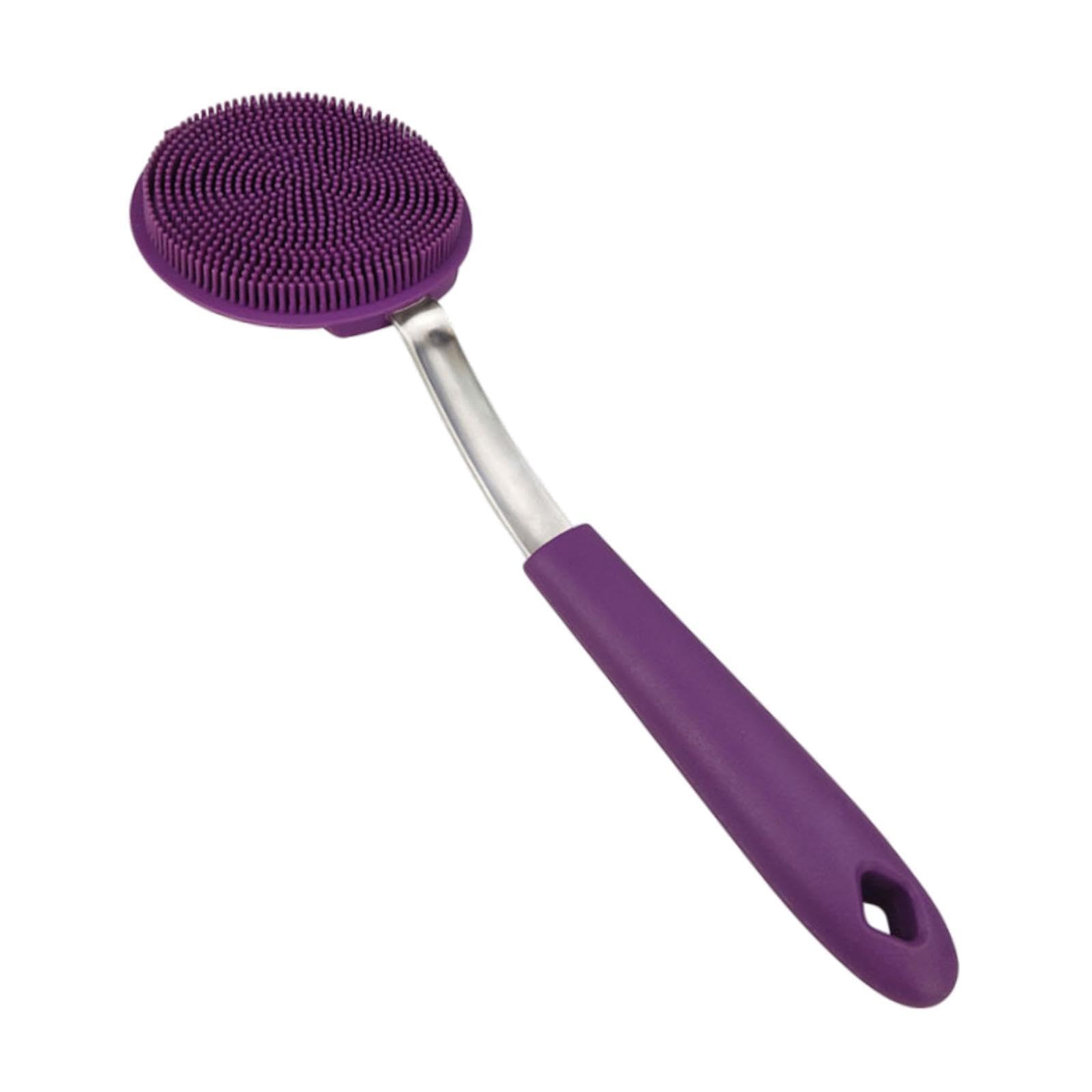 Silicone Pot Cleaning Brush for Non Stick Pan Kitchen Tool Dishwashing Brush Purple-image-15