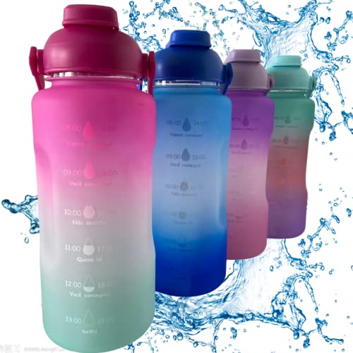 Garrafa de Água Masculina Squeeze Academia Fitness 2 Litros Weeze Tie Dye Azul