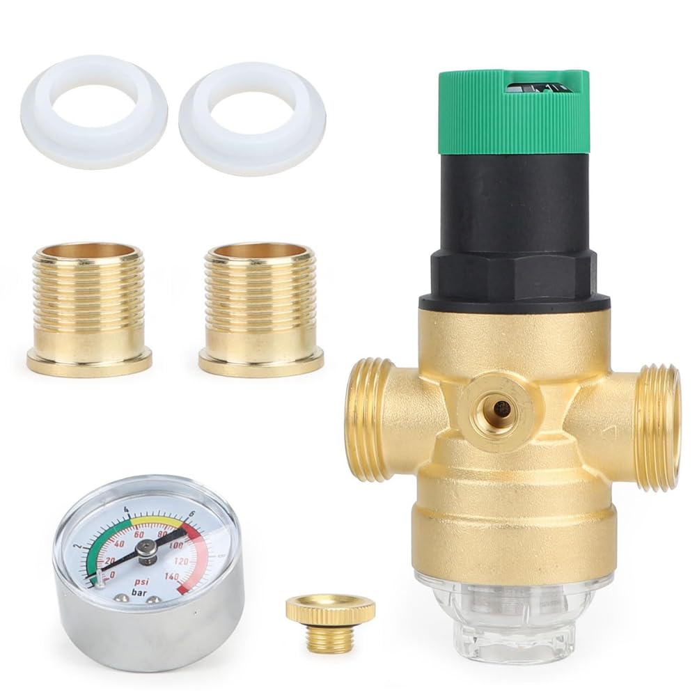 Regolatore di Pressione Con Manometro e Filtro Setaccio 3/4 Pollici DN20 Regolatore di Pressione