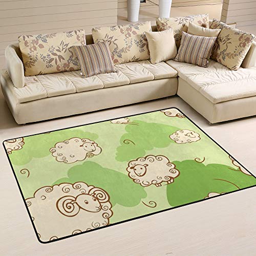 Tapis mignon pâturage vert isolant velours corail Ruchen 152cm - 6