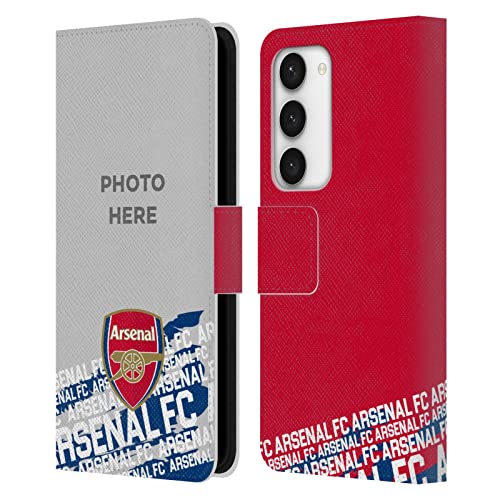 Coque Arsenal FC Galaxy S23 en cuir personnalisable avec vos photos et texte