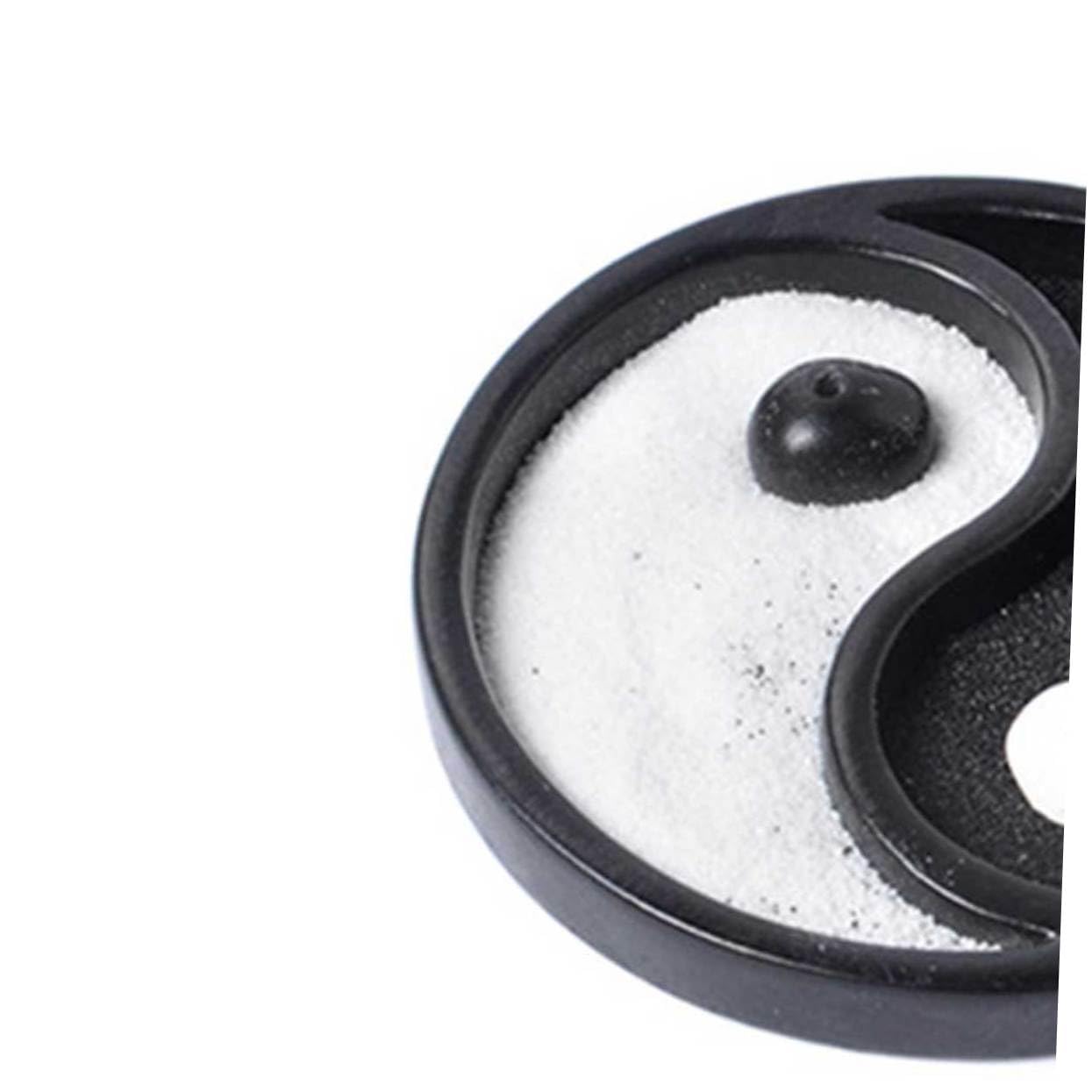 BIUDECO Trigram Table Resin Crafts Black Sand Home Ornament Zen Decor for Household Decorations