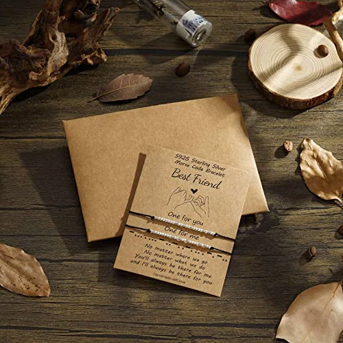 S925-Sterling-Silver-Morse-Code-Bracelets-for-Women-2pcs-Morse-Code-Bracelets-Set-Pinky-Promise-Matching-Bracelets-for-Couples-Friends-Friendship-Bracelets-Valentines-Day-Birthday-Gifts-for-Women