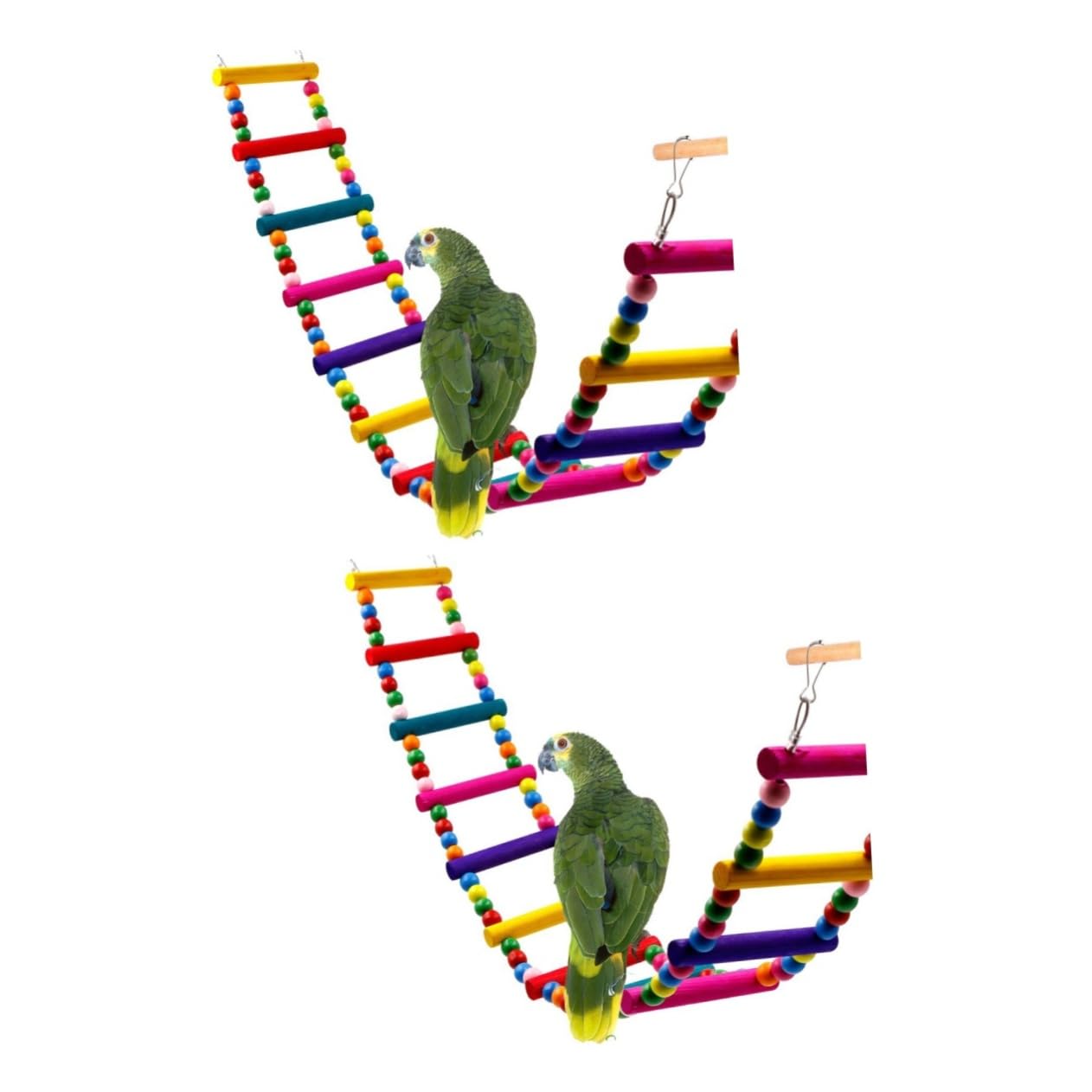 Happyyami Columpio Yaco Decoracion Tortuguera Escalera para Loros 2 Uds Escalera para Pájaros Periquitos para Pájaros Cacatúas Columpio para Loros Juguete