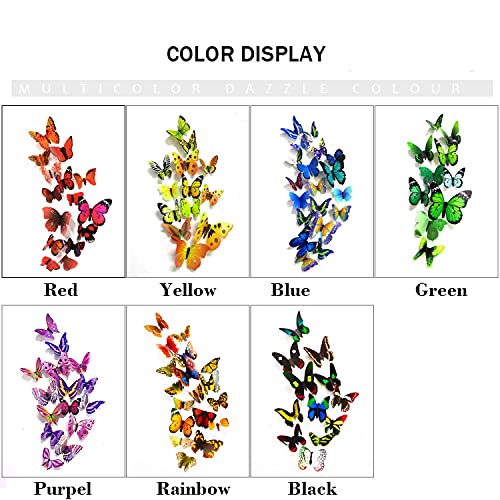 PARLAIM 104PCS Vinilos Decorativos de Mariposas para Pared miniatura 4