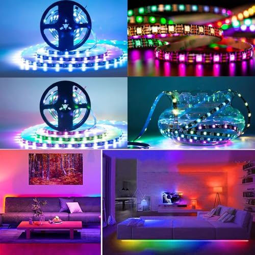 Tira LED RGB WS2812B 2 m Flexible Negro IP44 USB 5V miniatura 4