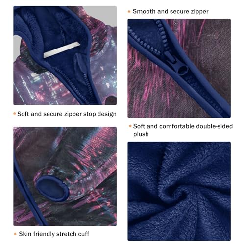 Cute Neon Capybaras Toddler Fleece Jacket Girl Boys Hooded Fleece Jacket Coat Warm Outwear Zip-up 3-10T3