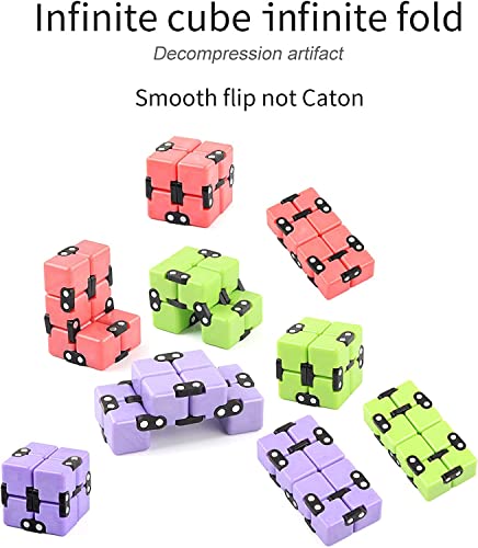 3-Piece Set Of Sensory Fidget Toys,Fidget Cube-Infinity Cubes-Fidget Spinners,Relieves Stress And Anxiety Fidget Toys For Kids Adults(Purple) #TOP1