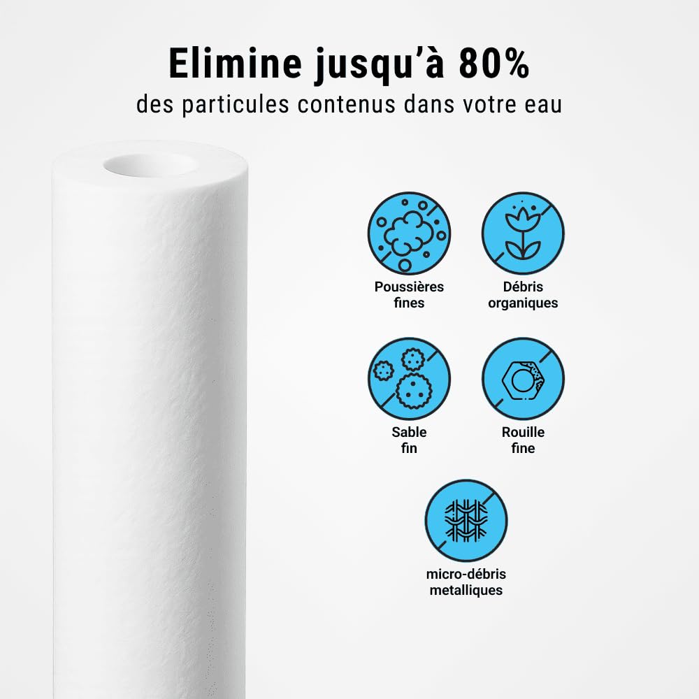 Filtre à eau double 9' 3/4 + pack anti calcaire