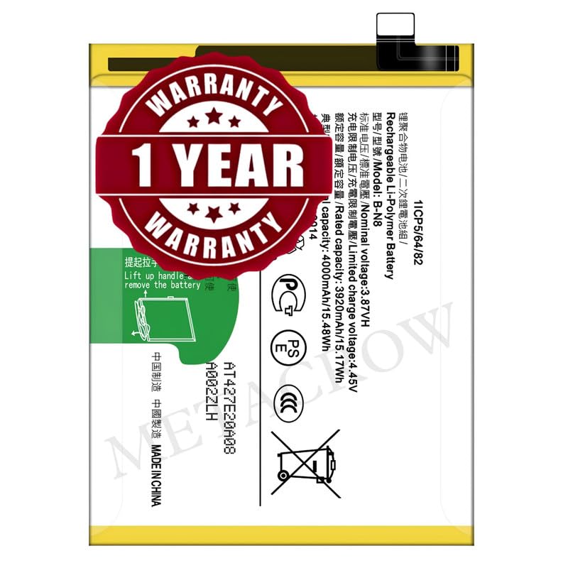 Image of Original B-N8 Battery Compatible for Vivo V20 (V2025, V2024) | V20 2021 (V2040, V2043 21) | V20 Pro (2018) - (4000mAh) - 1 Year Warranty JK1
