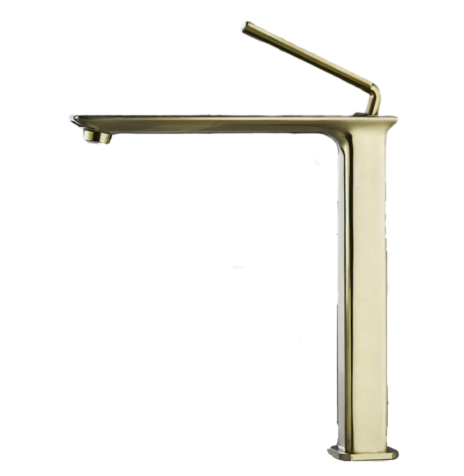 Robinet de lavabo long bec noir brossé pour vasque à poser moderne