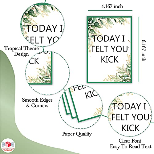 Image of Wobbox Pregnancy Milestone Cards, Tropical Theme, Pregnancy Journey, Weeks Growth Milestone Cards, Pregnancy Gift Scrapbook Photo Keepsake - Set of 27 Pieces