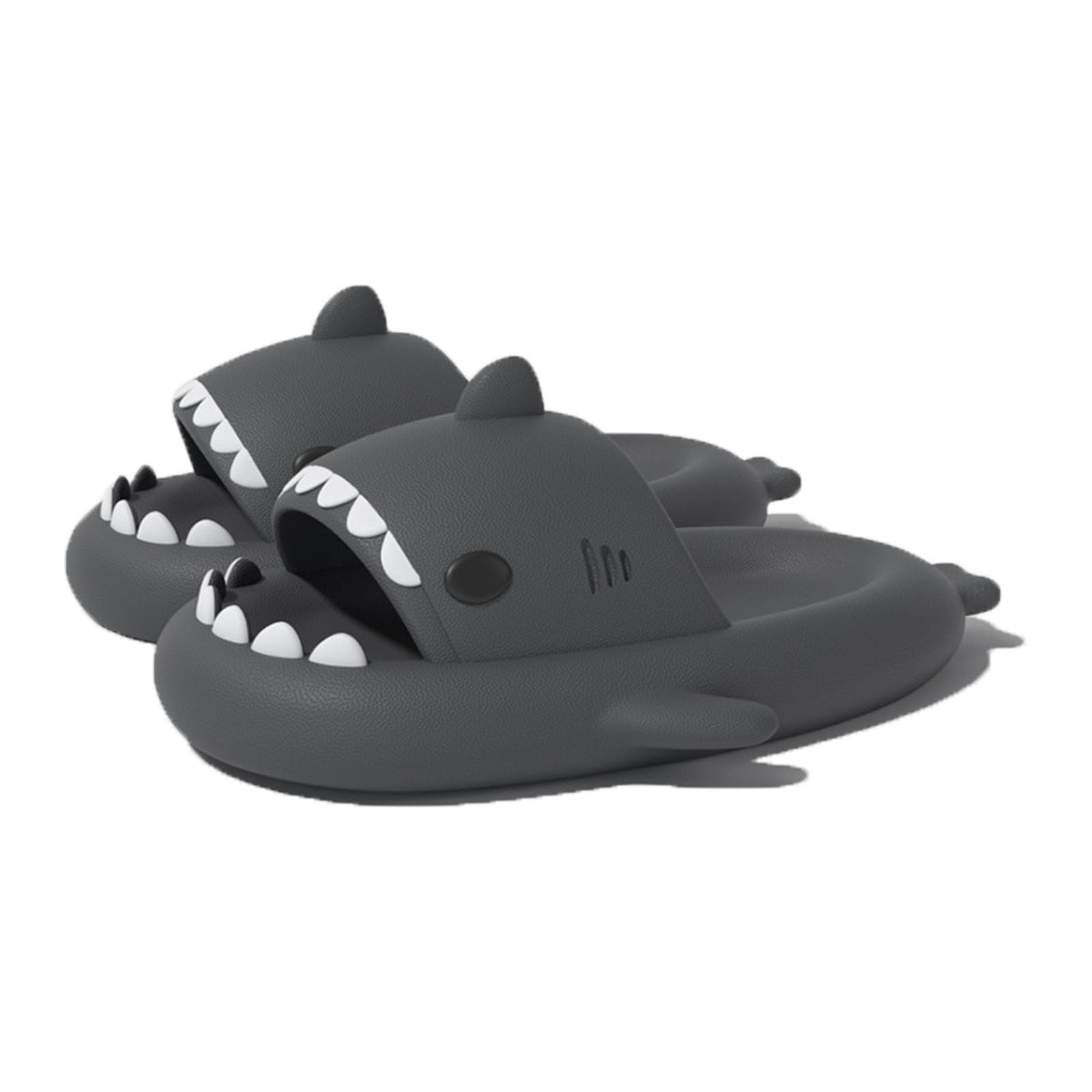 Zureto Shark Slides for Women Men, Cloud Slippers Summer Open Toe Sandals Anti-Slip Beach Pool Shower Shoes