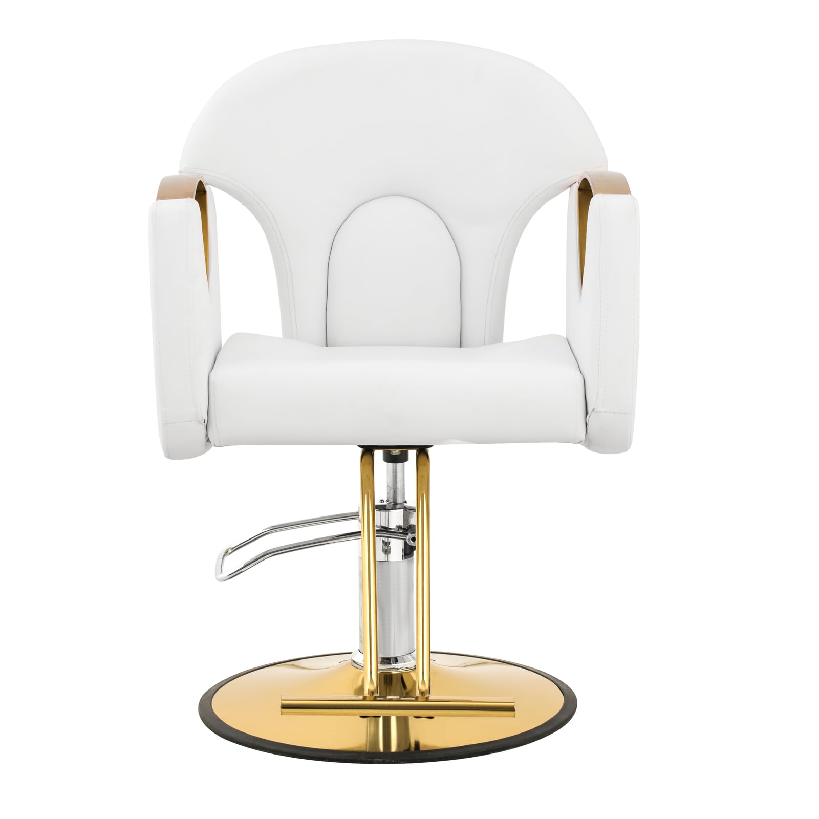 Physa Sillón de Peluquería con Reposapiés y Altura de Asiento de 53-64 cm para hasta 180 kg Blanco Sillón de barbería Silla de peluquería Silla de barbería