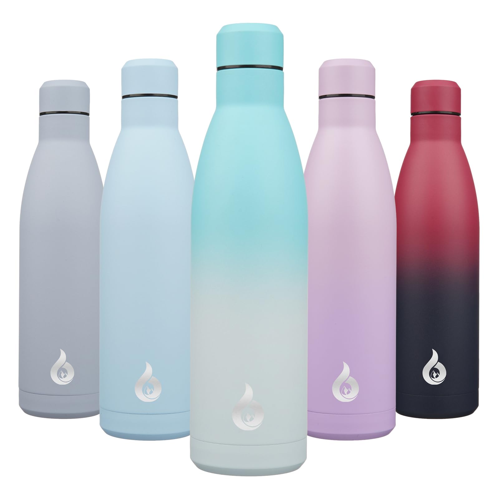 BJPKPK Insulated Water Bottle 500 ml Stainless Steel Water Bottles Dishwasher Safe Reusable Metal Thermos Travel Mug Keeps Cold  Hot Cherry Red