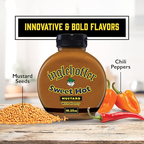 Image of Inglehoffer Sweet Hot Mustard 10.25oz, Honey Sweetened Spicy Mustard with Bold Flavor