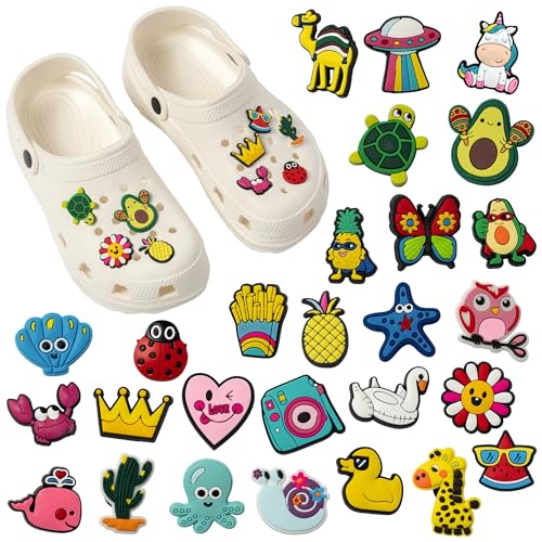 27 Pins para Crocs (No son Aleatorios)   Accesorios Resistentes y Ligeros   Pines que se Fijan Muy Bien, Rápidos de Poner y Quitar   Crea tu Diseño Único   Regalo Ideal para Niños y Adultos