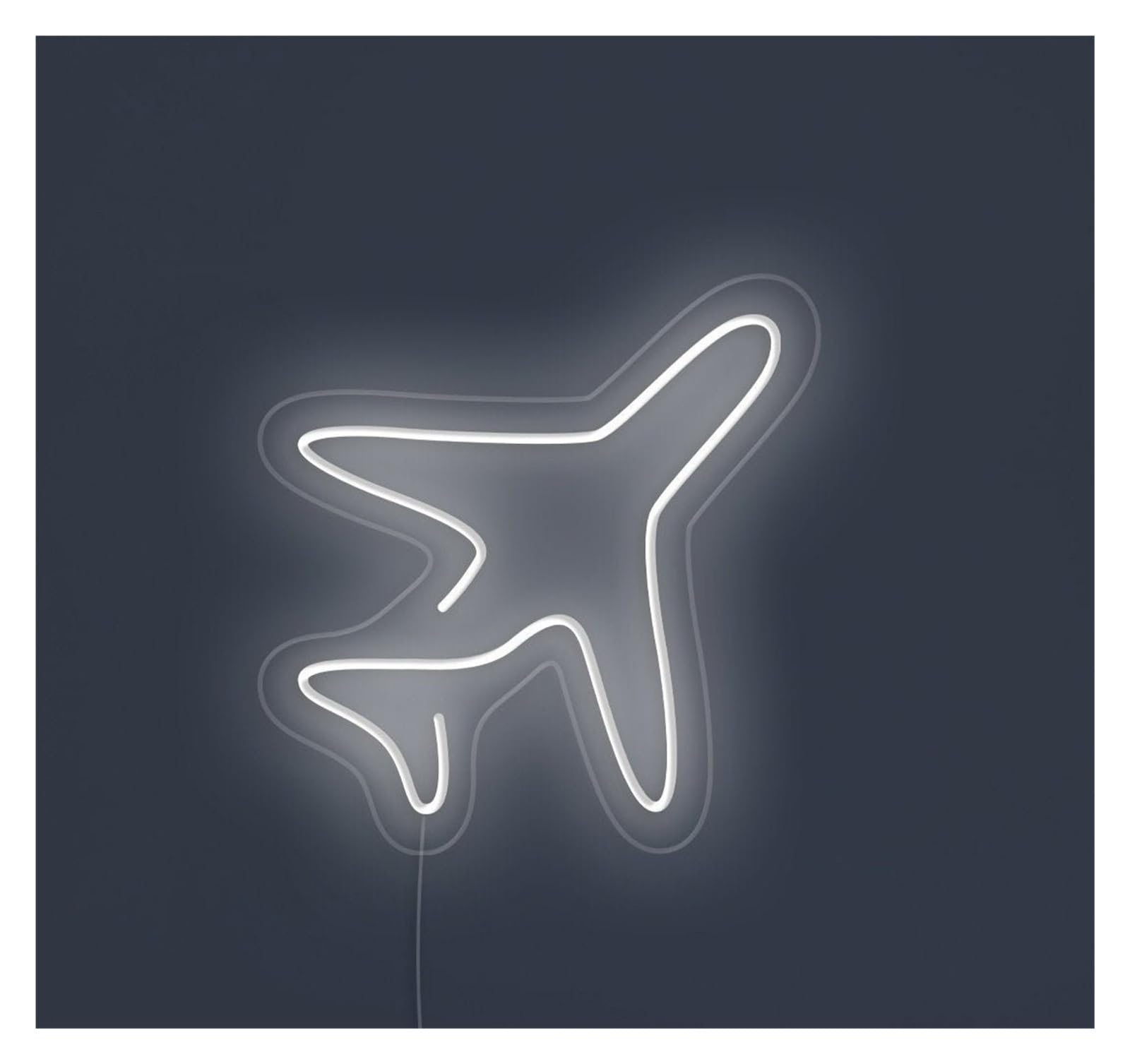 Rongch Style B Hanging Art Signs Plane Neon Sign Office Gameroom Bedroom Bar Livingroom Birthday Party Wall Decoration 16.54X15.75in/42X40cm