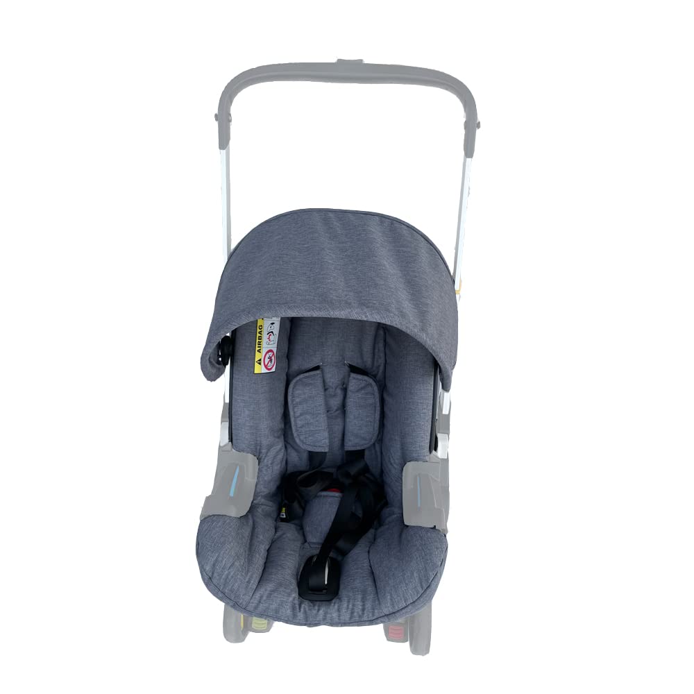 Kit de lavage de siège de voiture, pare-soleil, coussin de siège compatible avec la poussette Doona (Gris)