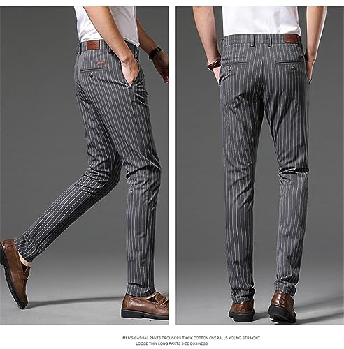 Banana Bucket Mens Casual Lightweight Wine Striped Stretch Slim Fit Business Golf Dress Pant Slacks Tapered Trousers4