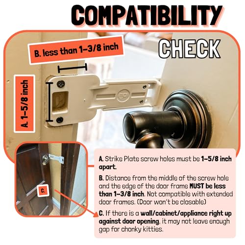 Door Buddy DB-DOG-PROPW Door Prop For Cats - Easiest Cat Door Latch Holder To Keep Interior Door Open thumb #4