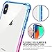 SALAWAT for iPhone Xs Case iPhone X Case, Clear iPhone Xs Case TPU Bumper Anti Scratch Thin Phone Case Cute Cover Reinforced Corners Shock Absorption Protective Case for iPhone X/Xs (Pink Blue)