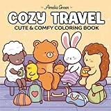 Cozy Travel: Cute & Comfy Coloring Book for Adults and Teens