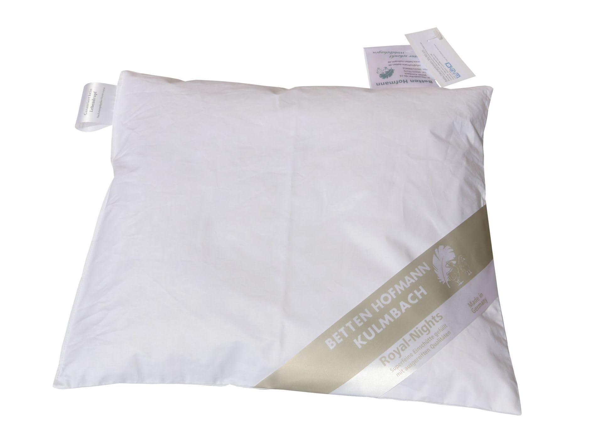 Betten Hofmann kuscheliges Baby Daunenkissen 35x40 cm, 30g Flachkissen, ungesteppt 100% Neue Daunen, waschbar, 100% Natur