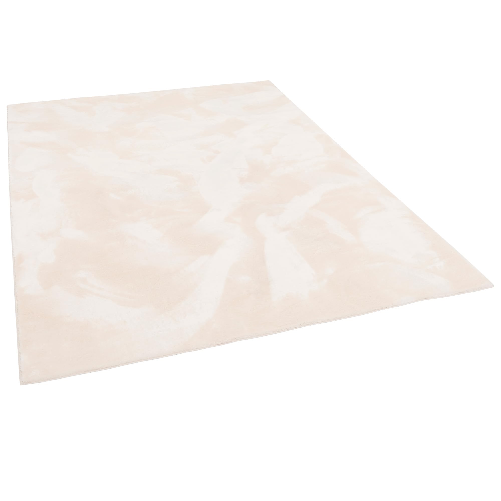 Pergamon Luxus Super Soft Kunstfell Teppich Pearl Einfarbig – Wohnzimmer, Rund & Eckig