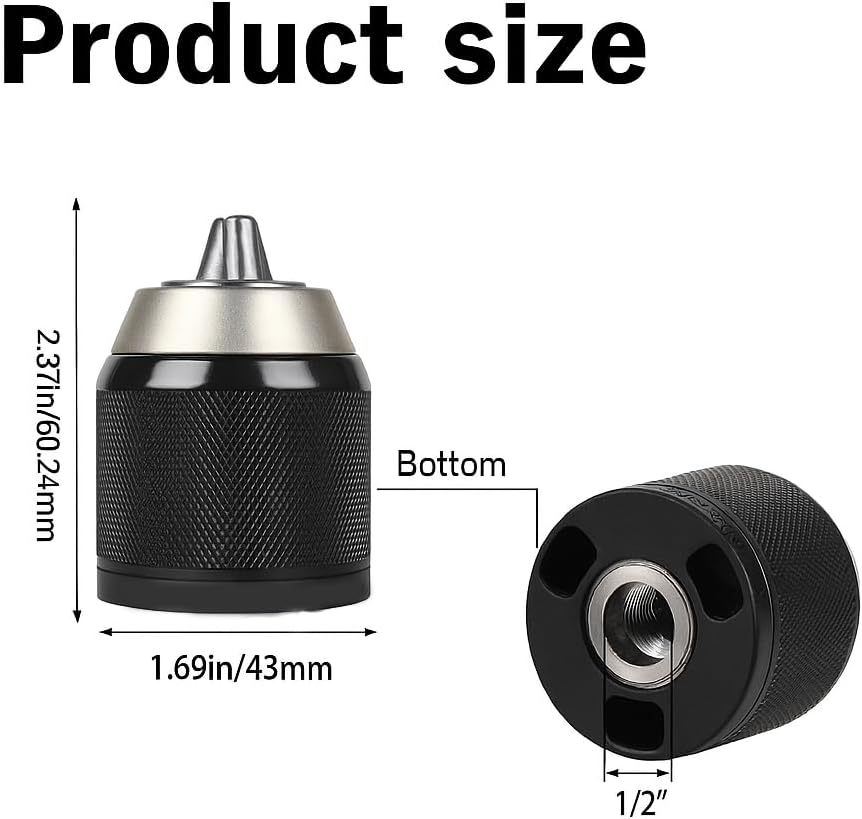 Replacement Parts 42-66-2608 Keyless Chuck Assembly Compatible with 42-66-0023 42-66-2606 42-66-2701 42-66-2607 42-66-2702 1/2 in. Driver-Drill Tool