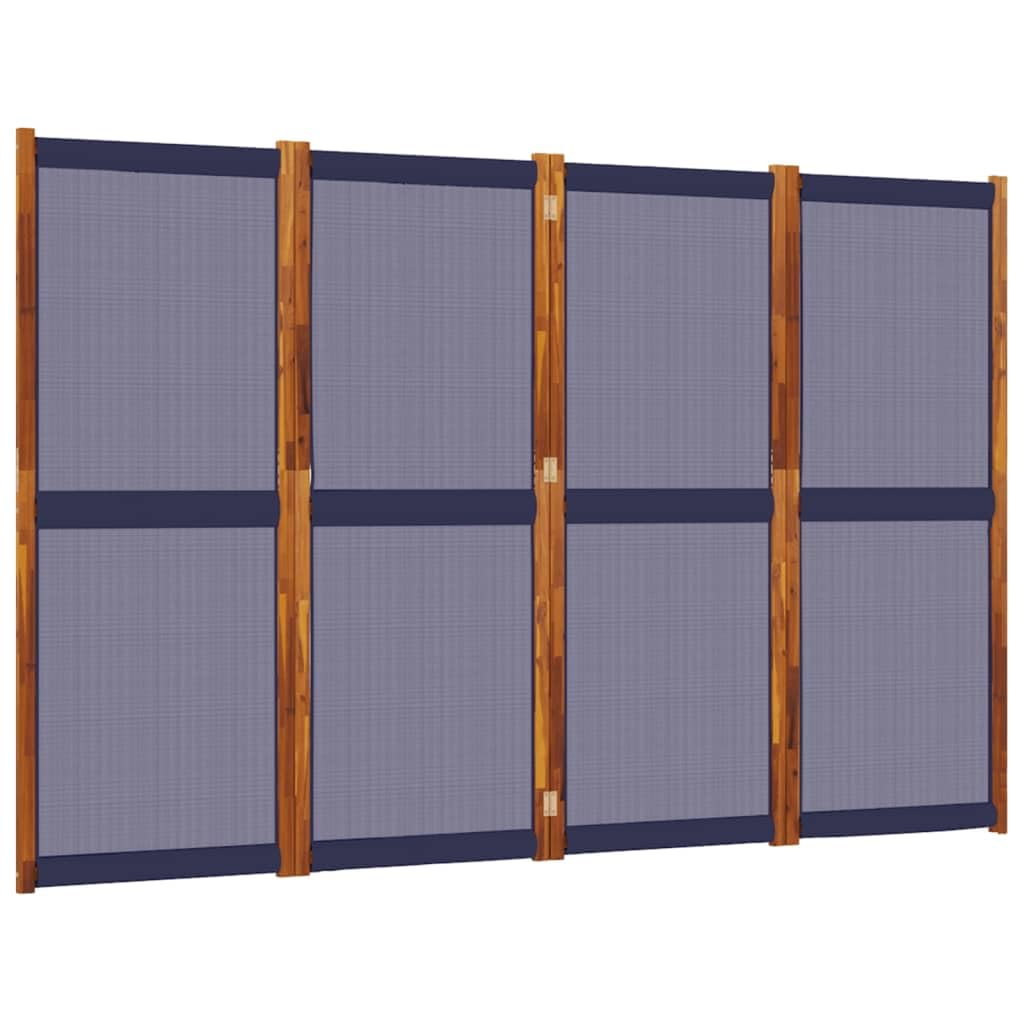 Przegroda działowa 4 panele 280x180 cm Ciemnoniebieska
