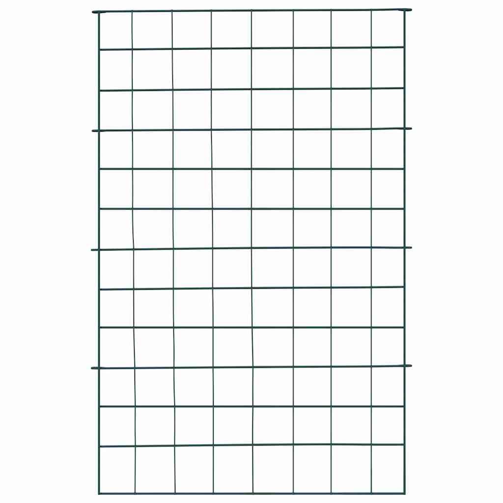 Set di 8 recinzioni per stagno, verde, 50 x 80 cm, in acciaio resistente alle intemperie, design moderno, robusto e durevole, per giardino, terrazza, balcone e stagno