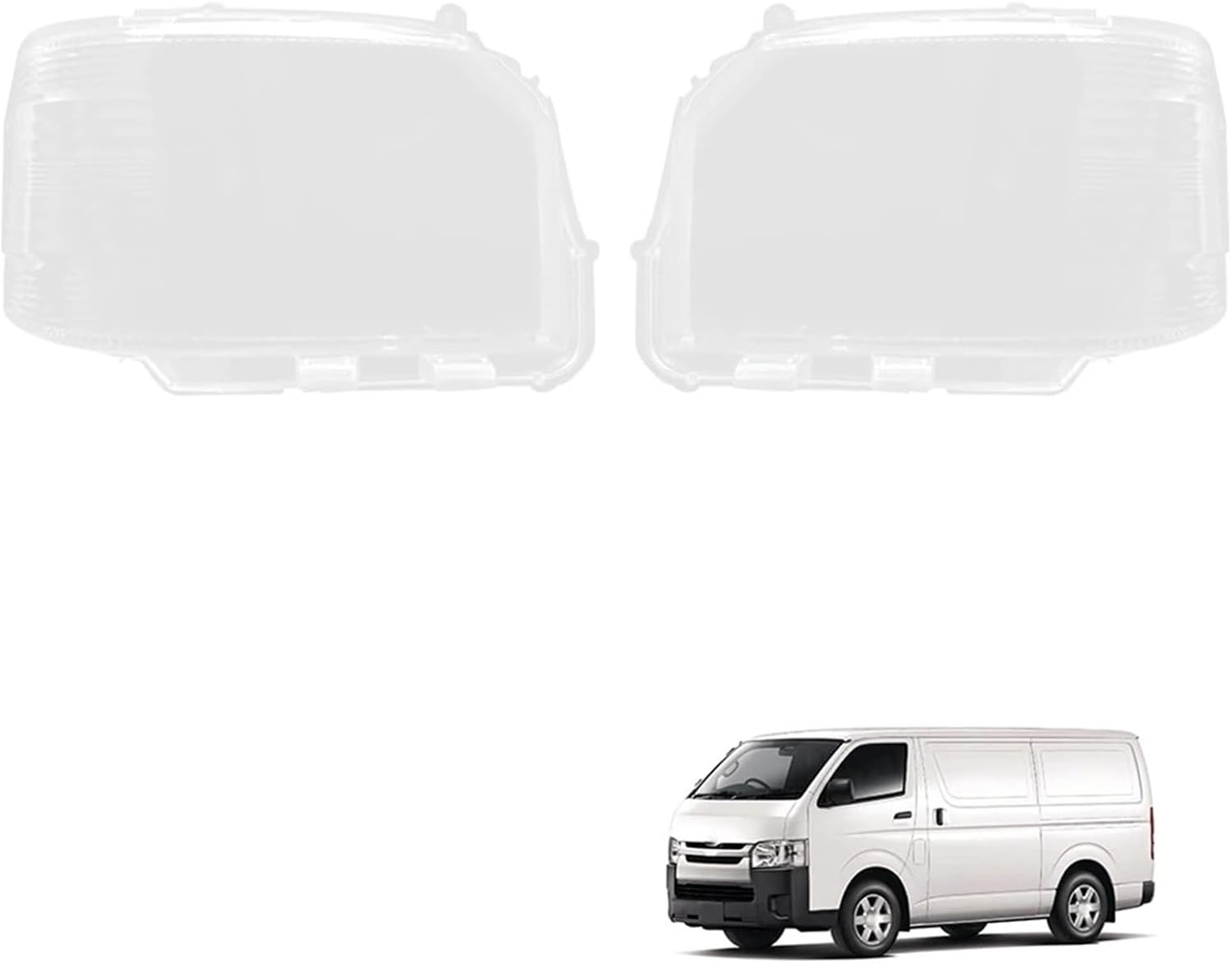 Car Right Headlight Shell Lamp Shade Transparent Lens Cover Headlight Cover Compatible with Toyota Hiace 2014-2018