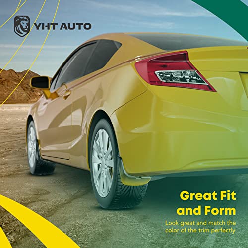 Image of YHTAUTO Set of 4 Mud Flaps Splash Guards Accessories Replacement for Audi A4 2009-2012 Sedan, Not Fit S-line & RS-line, Front and Rear LH RH, Black