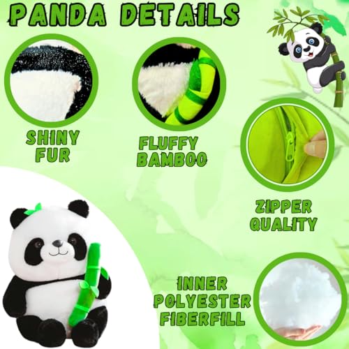 Image of Baby Panda Soft Toy for Girls & Boys | Cute Panda Plushie Teddy Bear | 30cm Small Panda Toy for Kids for Kids & Toddlers