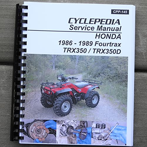 i5motorcycle Service & Repair Manual for Honda Fourtrax Foreman TRX350 TRX 350 ATV Quad 1986-1989