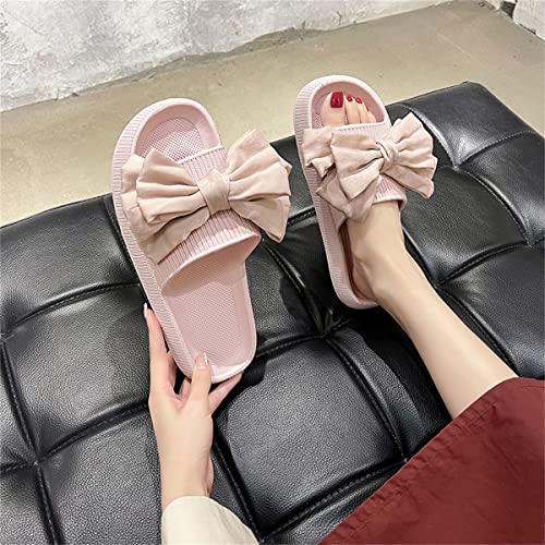 Flower Cloud Sliders for Women Non-Slip Bath Slippers House Quick Drying Slides Pillow Slipper Open Toe Soft Sandals Pink Yellow White Black4