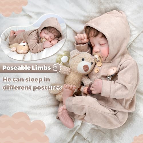 Muñeco Reborn Bebé Realista 17 Pulgadas para Niños 3+ miniatura 4