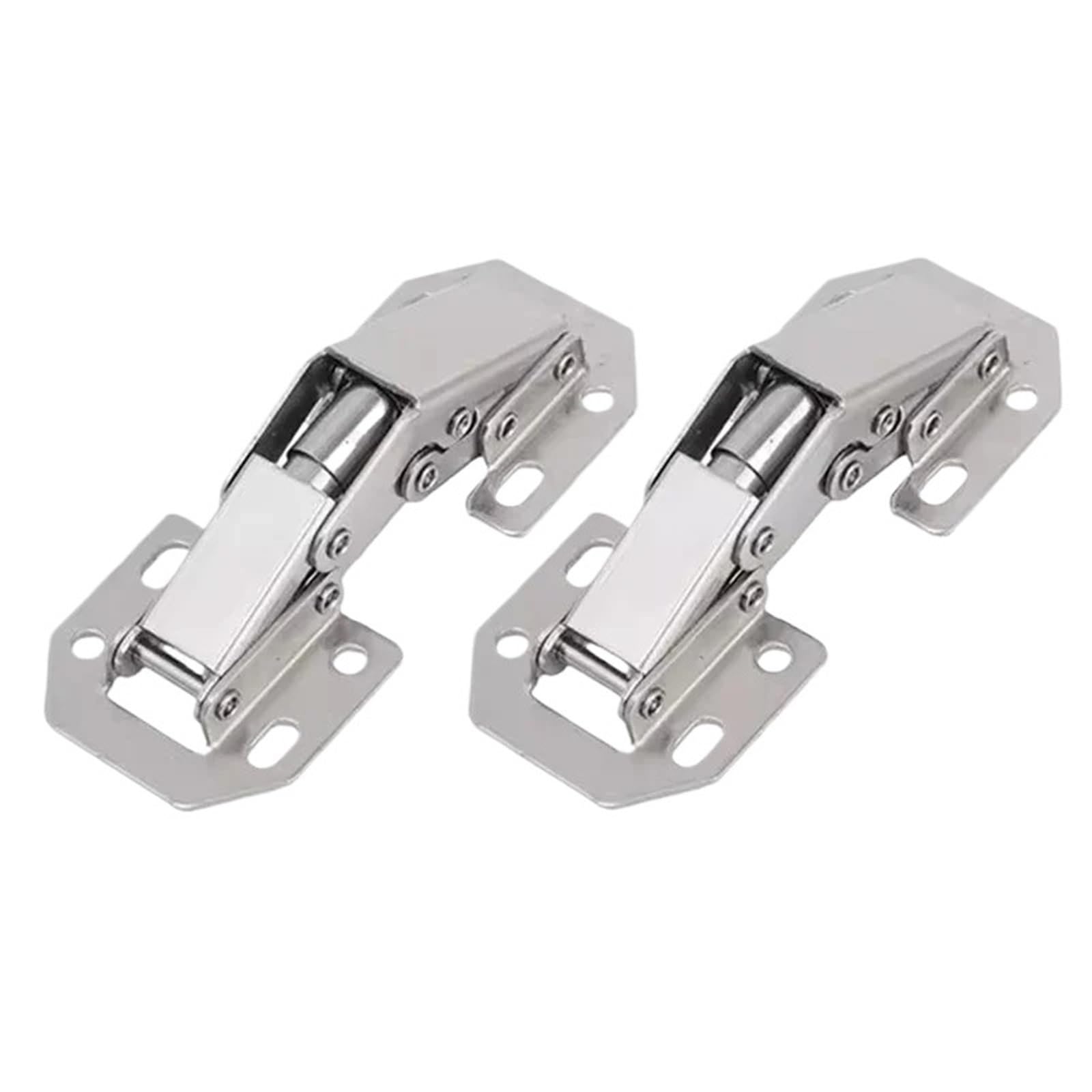 2//4/6/10PCS 90 Degree Steel Cabinet Hinges No-Drilling Hole(1 Set)