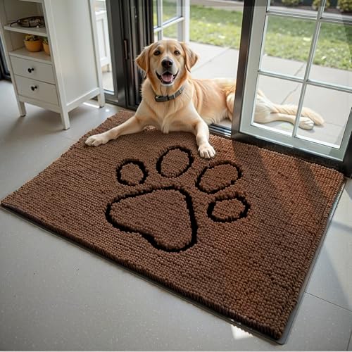 Fußmatte Braun 50x80cm für Innen & Außen, Fußabtreter mit Muster, Waschbar Fussmatt, Wasserdicht Türmatte, Rutschfester Schmutzfänger Teppich für Eingang, Haustür, Patio, Flur, Garten Fußmatte Braun 50x80cm für Innen & Außen, Fußabtreter mit Muster, Waschbar Fussmatt, Wasserdicht Türmatte, Rutschfester Schmutzfänger Teppich für Eingang, Haustür, Patio, Flur, Garten
